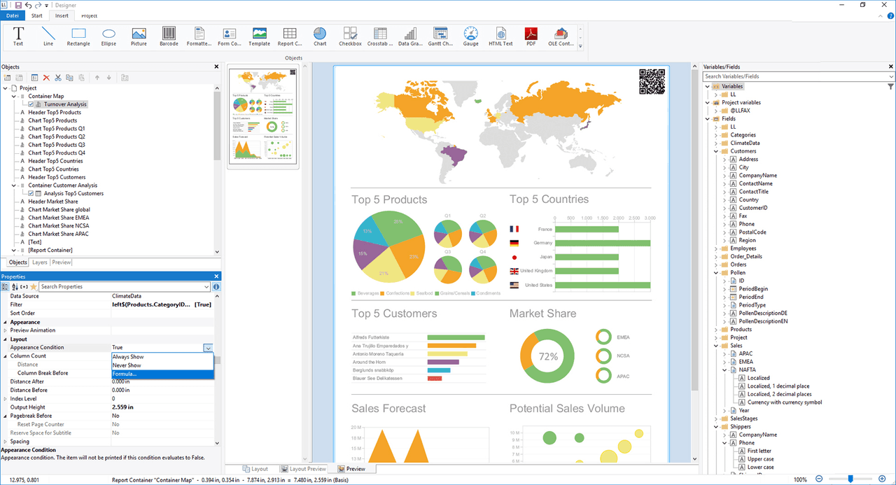 Cross-platform reporting solution for Windows, macOS, Linux and Android.
