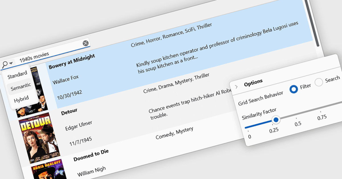 Add AI-Powered Search to Grid Interfaces