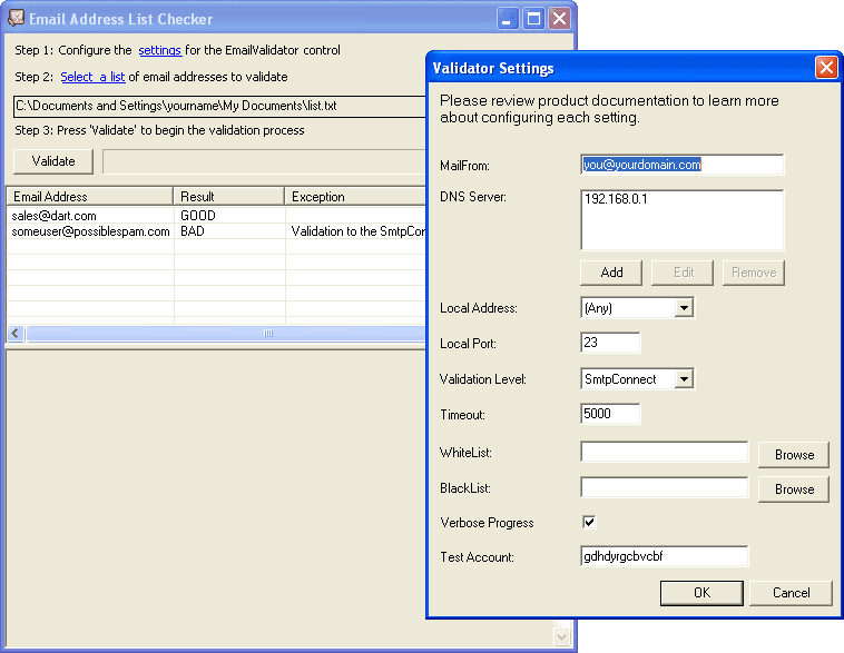 Comprehensive email address validation for .NET applications.