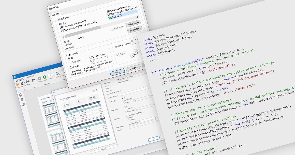 Enable Reliable PDF Printing in WinForms