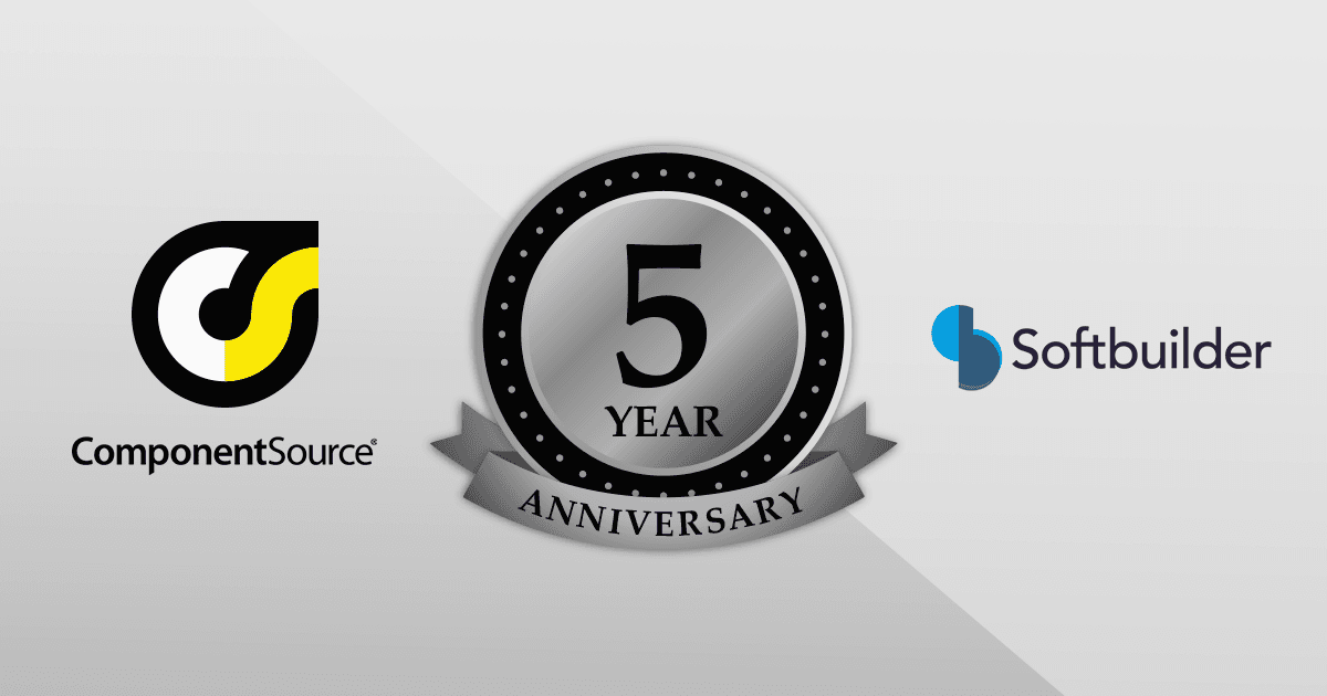 ComponentSource Celebrates 5 Year Partnership with Softbuilder