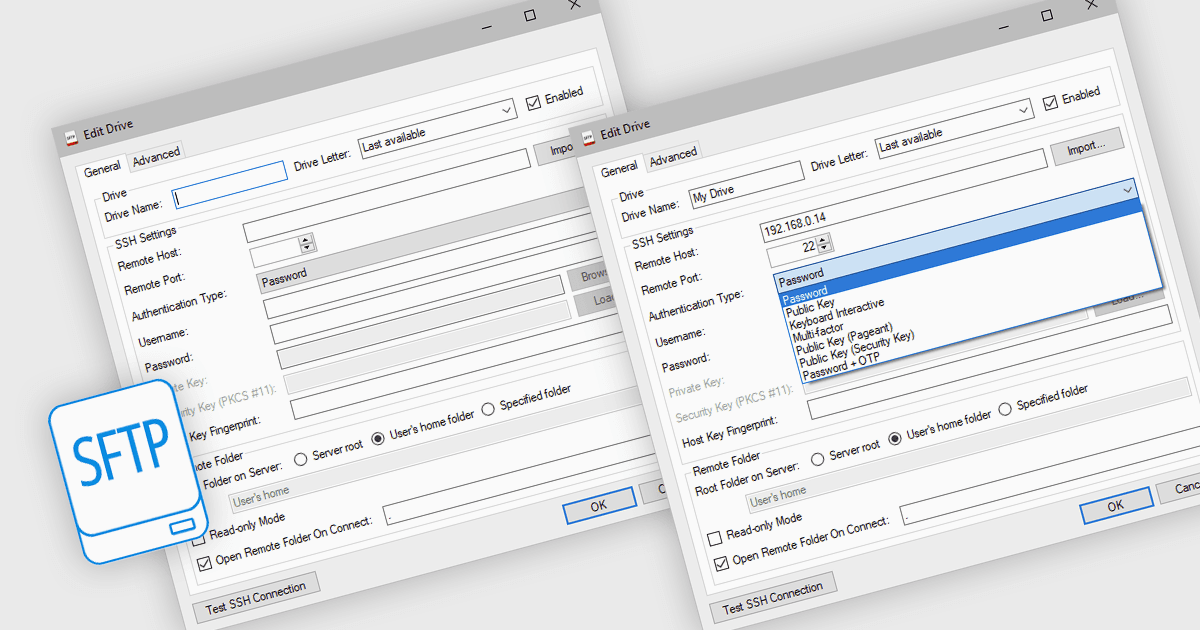 Map SFTP Servers as Local Drives