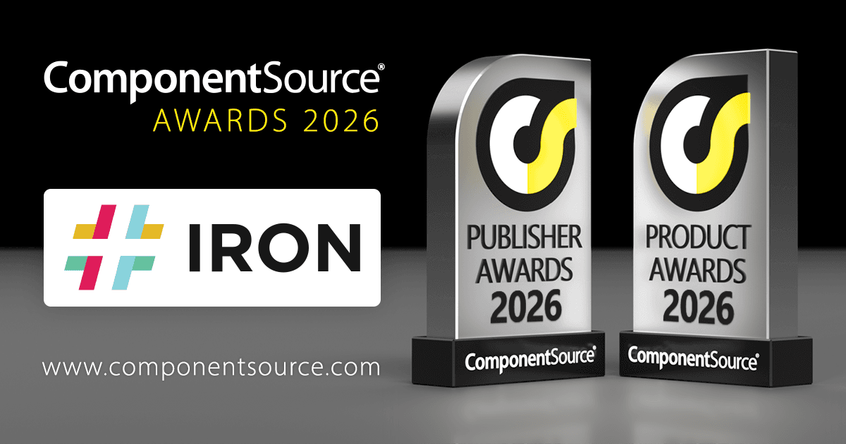 Iron Software Wins Two ComponentSource Awards