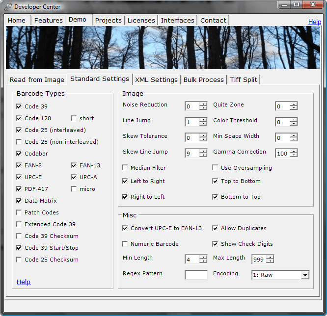 Advanced Features like Allow Duplicates or show check digits are included with Softek Barcode Reader.