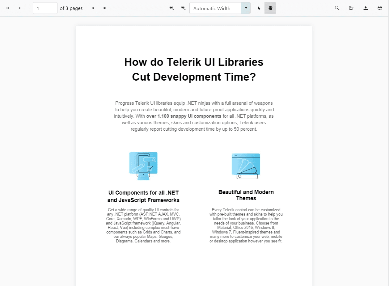 immagine del prodotto Telerik UI for ASP.NET MVC PDFProcessing