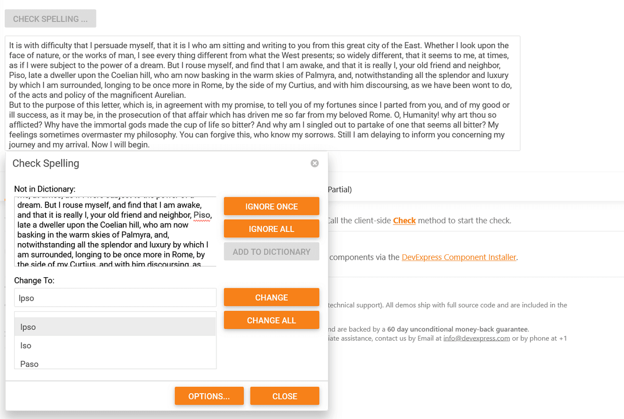 DevExpress ASP.NET MVC Extensions Spell Checking Produktbild
