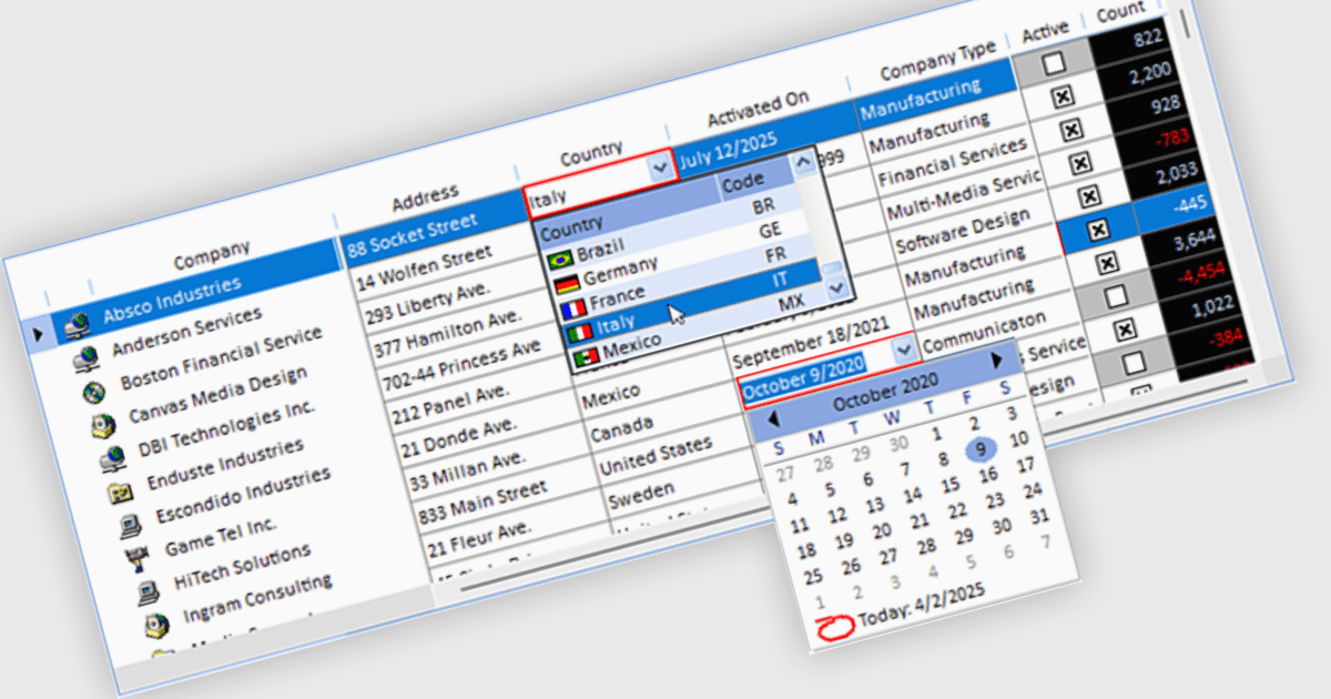 Customize Data Entry and Display