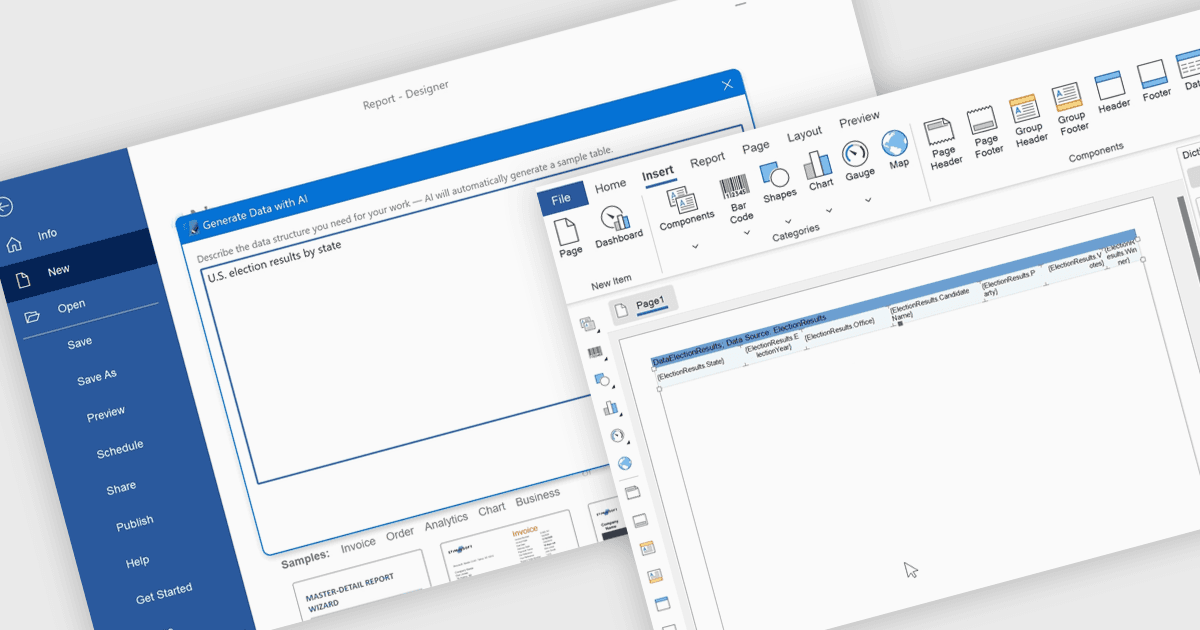 Generate Report Data with Built-In AI Tools