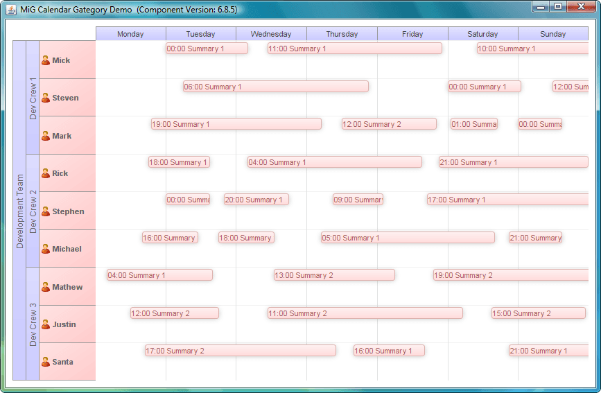 Categories in MiG Calendar are used to tag activities (events) any way you choose. This is normally used to divide them into calendars or by owner but you can do much more. Now there is a Java Bean that shows the Category Tree, or parts thereof, in any way you want. The Category Tree can be configured to look and feel just about any way you want it to.