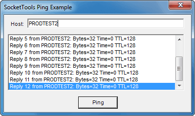 nternet Control Message Protocol Library C++ Wrapper. An object of a class derived from the Internet Control Message Protocol library C++ wrapper sends ICMP echo datagrams to a remote host to determine if that host is reachable over the network. An object of this class corresponds to a Ping client/server session.