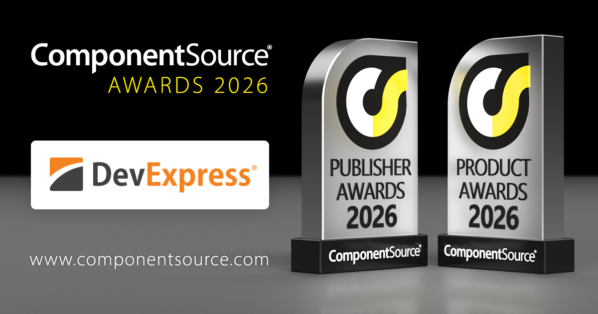 DevExpress Wins #1 Publisher and #1 Product Awards