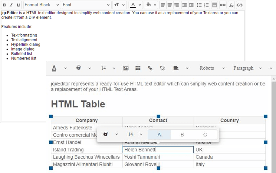 jQWidgets jQuery Editor product image