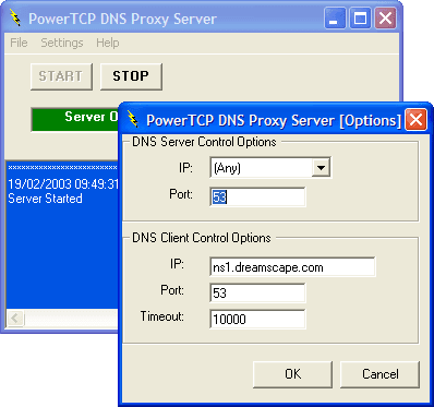 You can intercept DNS requests and perform actions based on the request before supplying the response to the requestor.