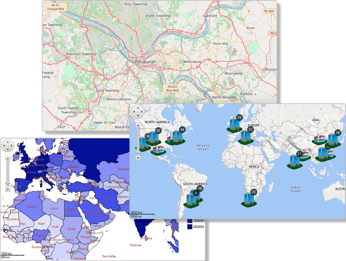 ComponentOne WinForms Maps product image ComponentOne WinForms Maps product image