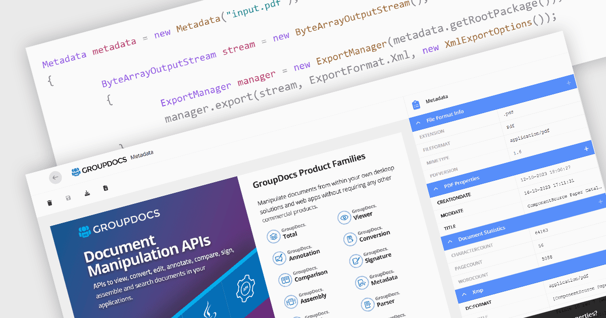 Export Metadata from Files to XML