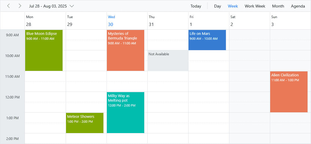 Syncfusion Angular Calendar and Scheduling Controls 제품 이미지