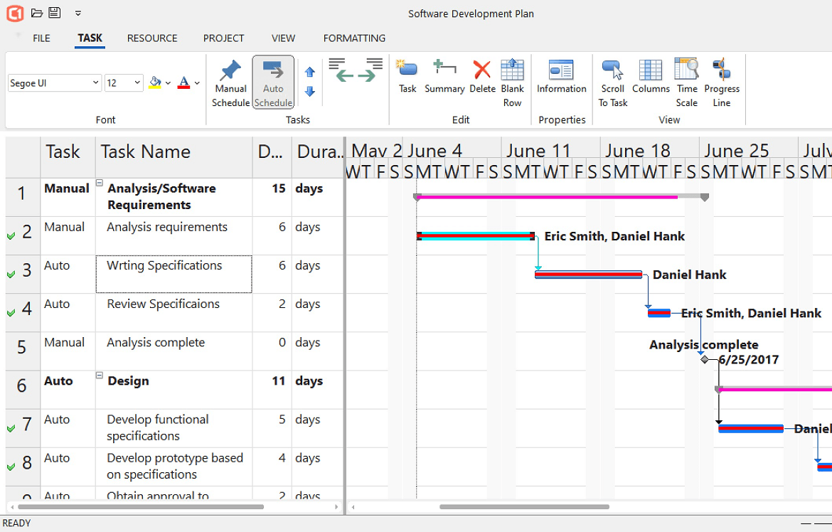 ComponentOne WinForms GanttView Produktbild