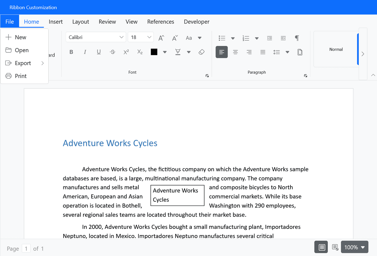Syncfusion Vue DOCX Editor SDK product image