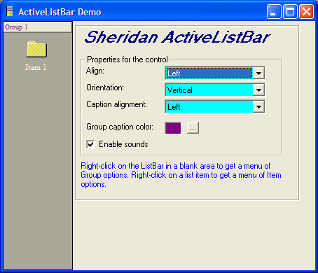 Give your applications the look and feel of Microsoft Outlook.