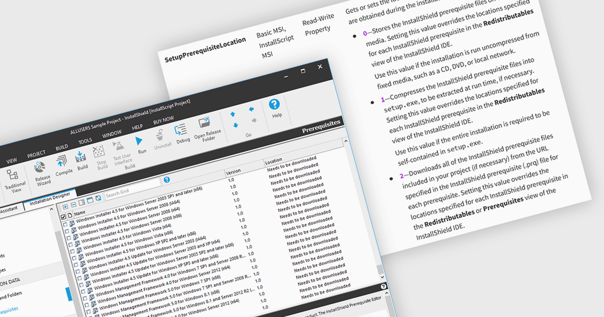 Automate Installation Prerequisite Source Selection
