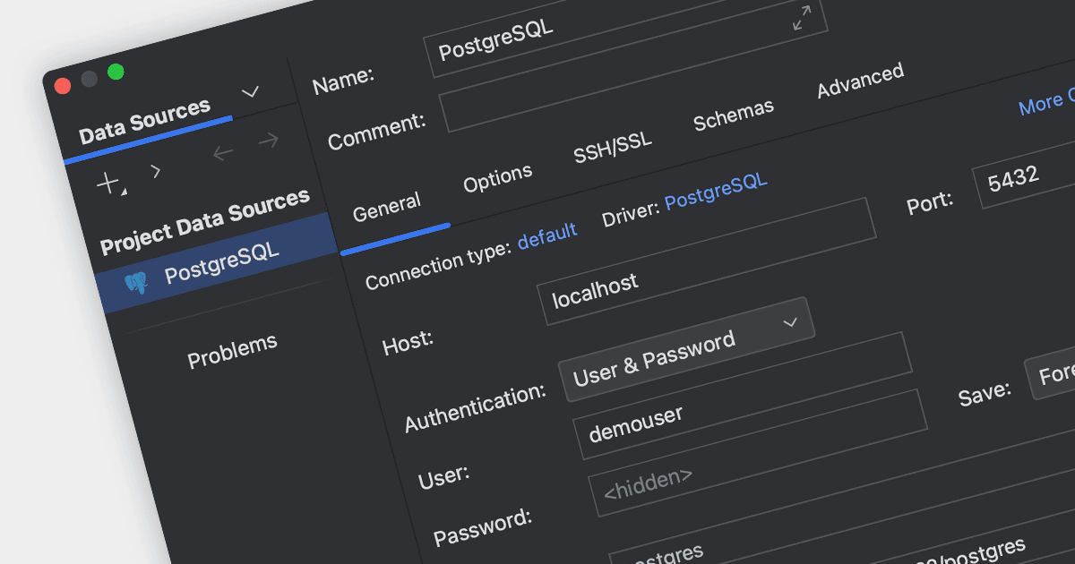 Connect to PostgreSQL Data within your IDE
