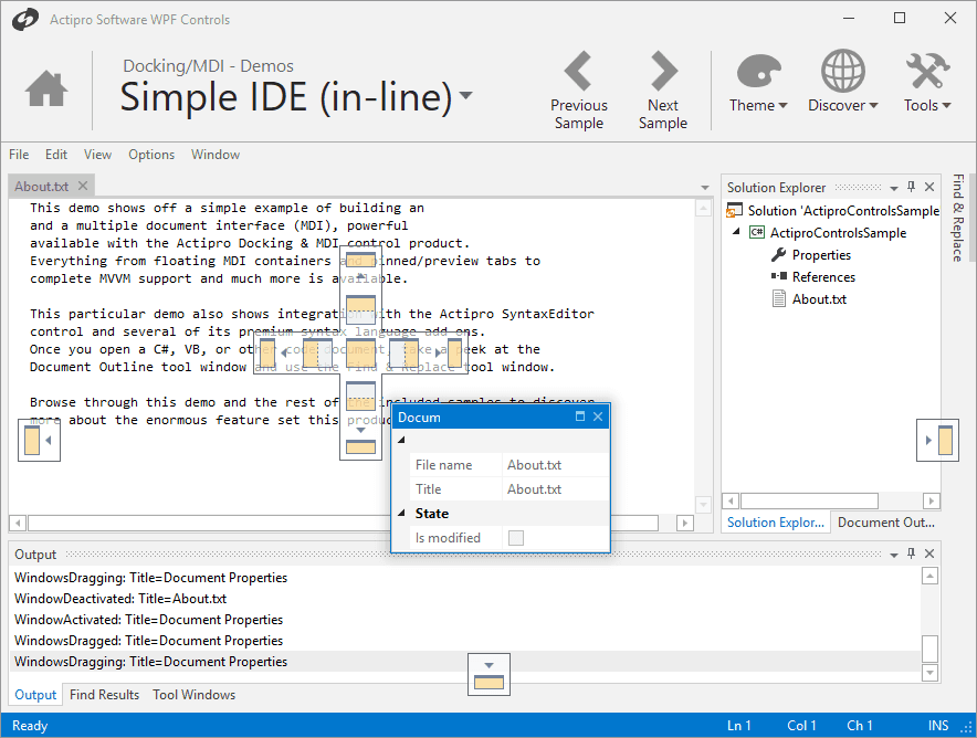 imagem do produto Actipro Docking & MDI for WPF