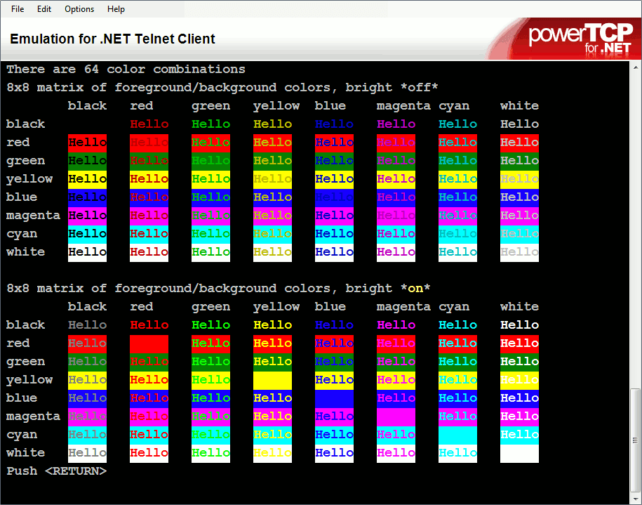 Use the Vt control without the Telnet control to display and screen scrape VT formatted text.