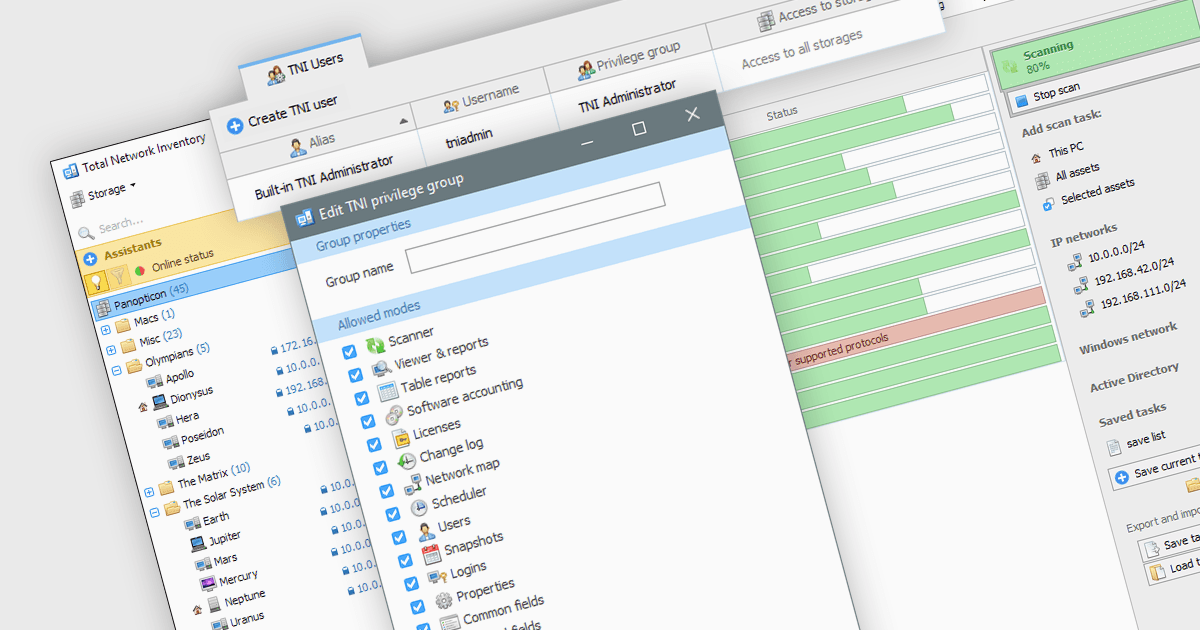 Control and Manage Network Inventory User Access