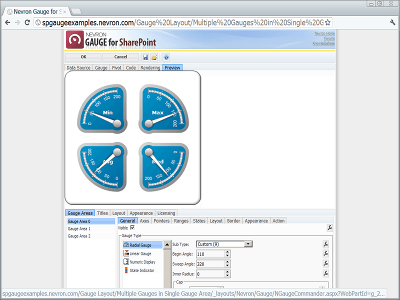 Nevron Gauge for SharePoint product image