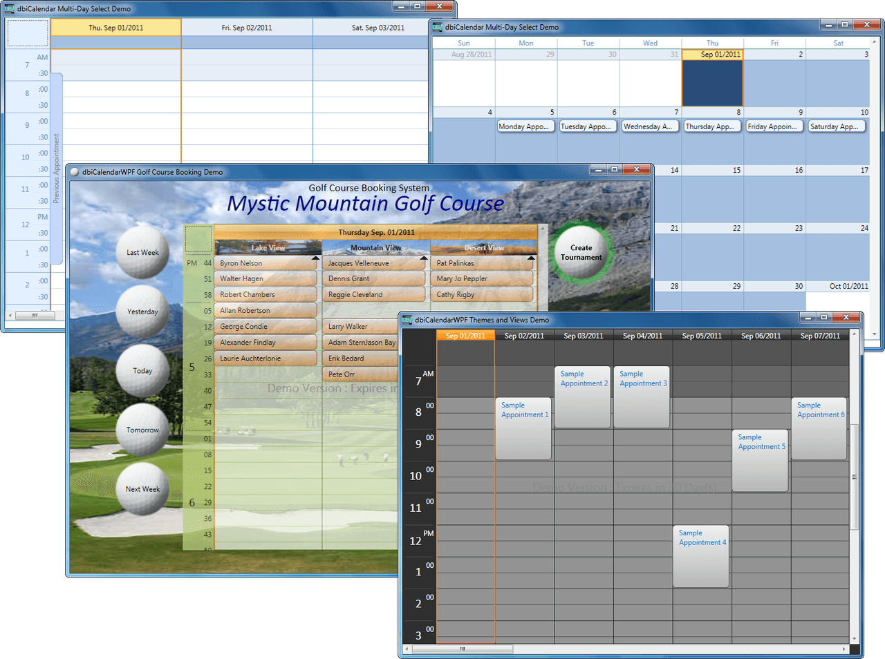 dbiCalendarWPF 1.0 launched