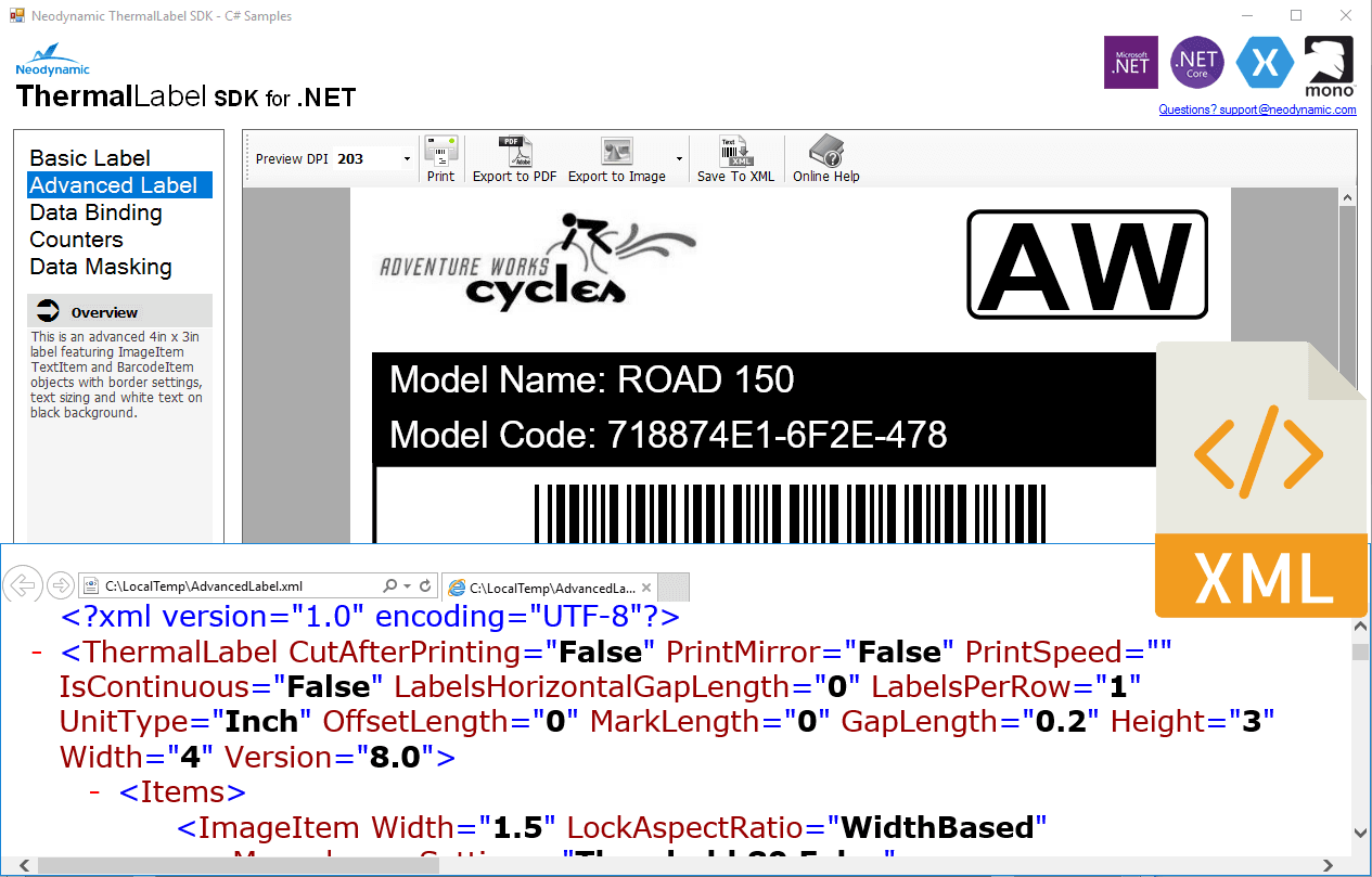 imagem do produto Neodynamic ThermalLabel SDK for .NET