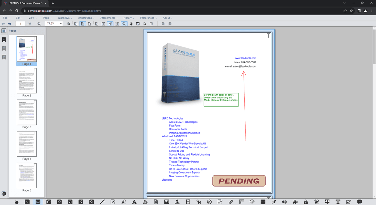 LEADTOOLS Document Suite SDK 제품 이미지