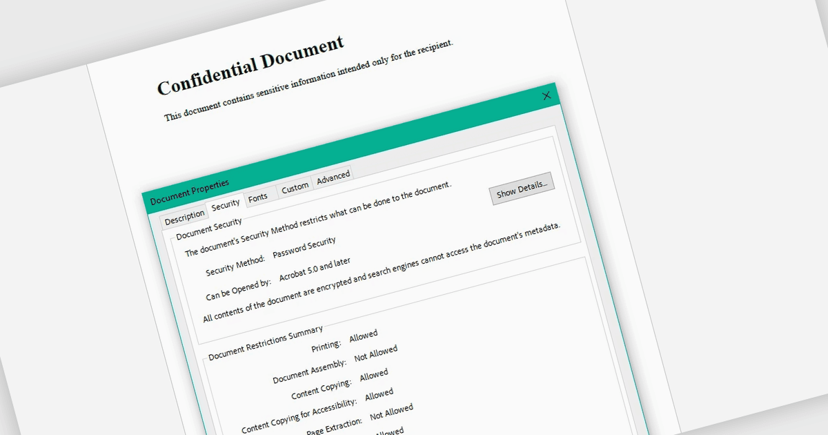 Restrict PDF Access to Authorized Recipients