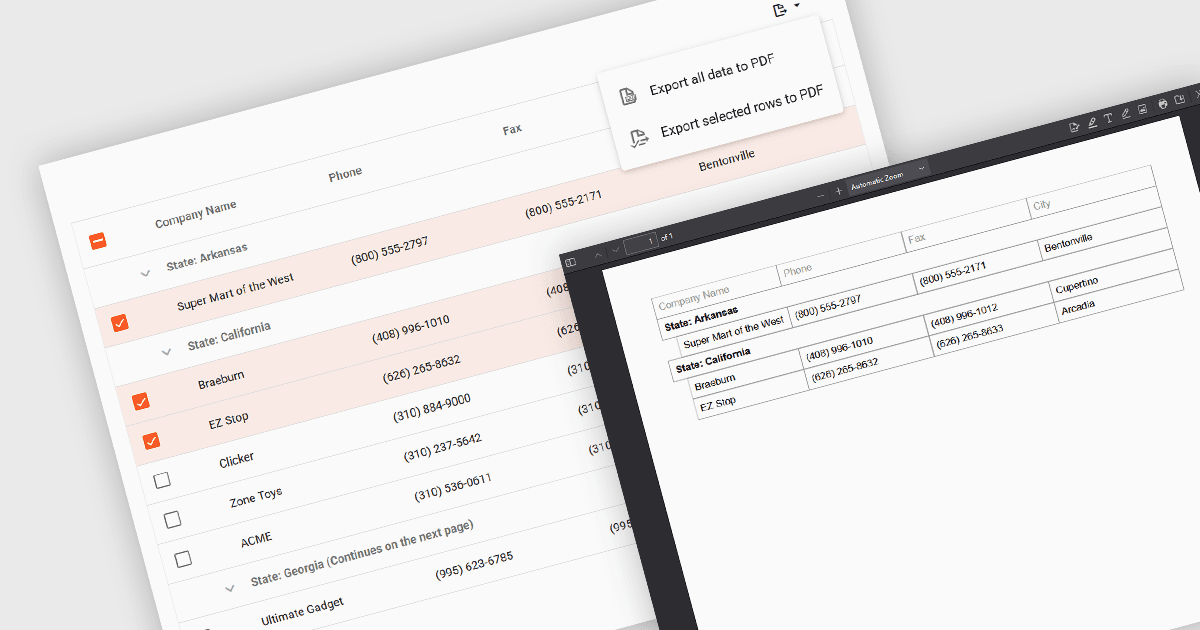Export Defined Data Ranges in Vue.js