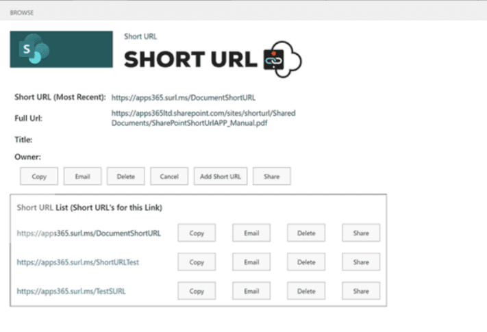 immagine del prodotto SharePoint ShortUrl