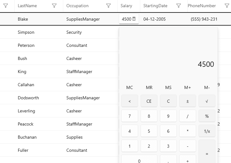 Telerik UI for WinUI Calculator product image