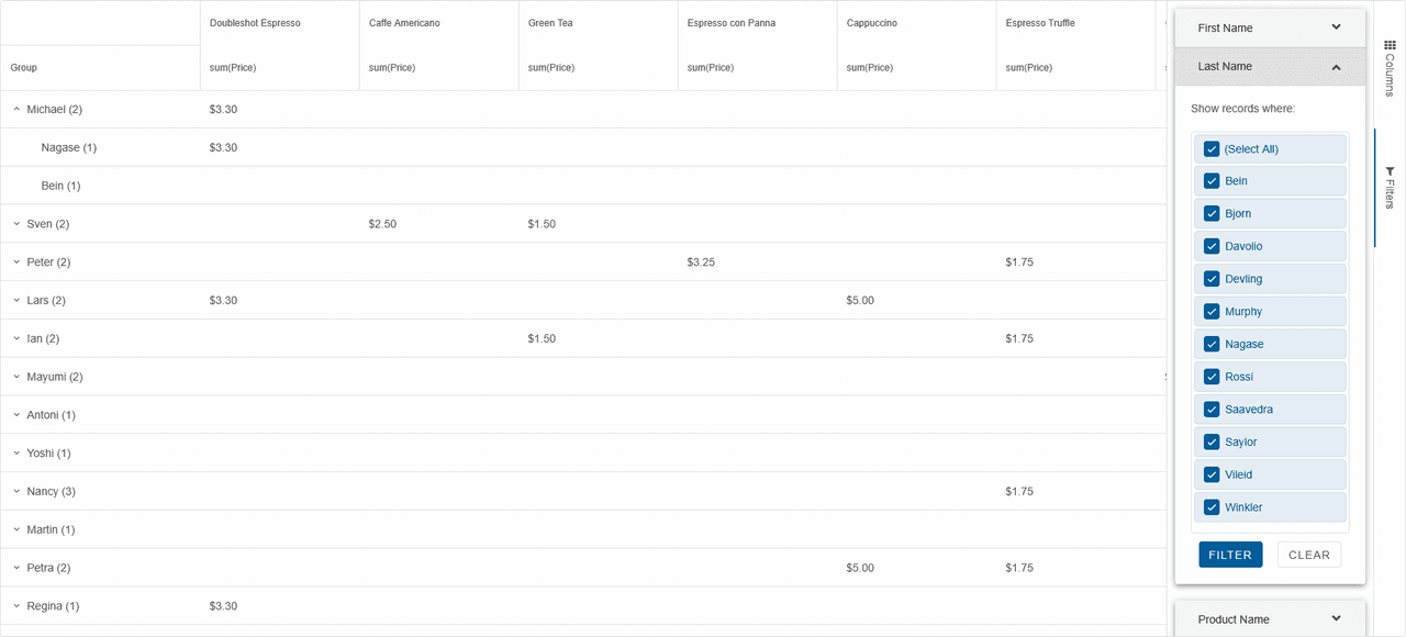 Smart UI Pivot Table for Vue product image