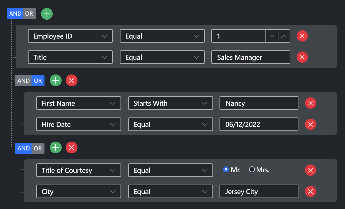 Syncfusion JavaScript Query Builder UI product image