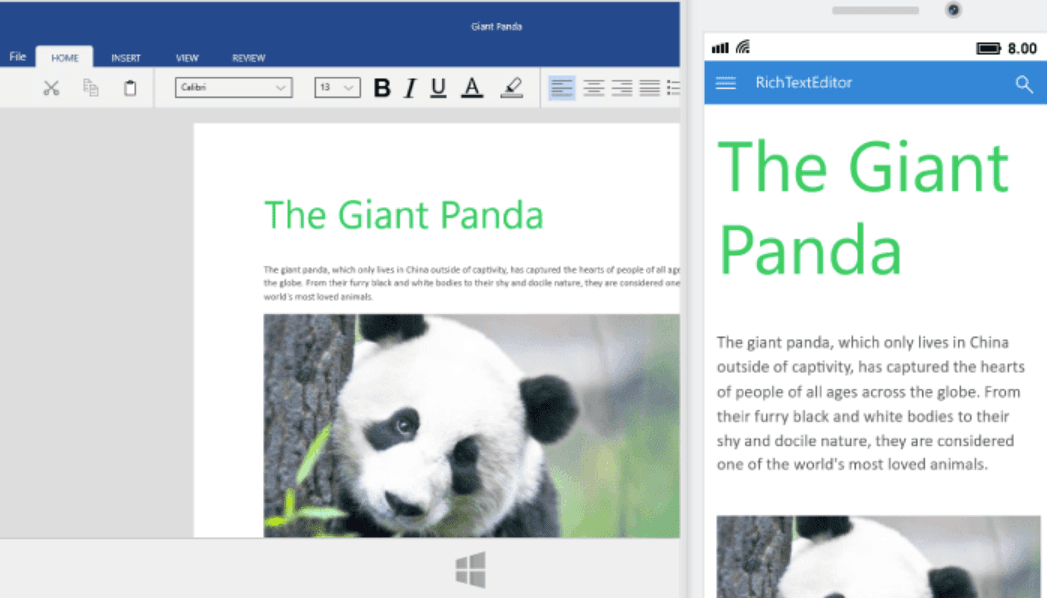Syncfusion UWP DOCX Editor SDK 제품 이미지