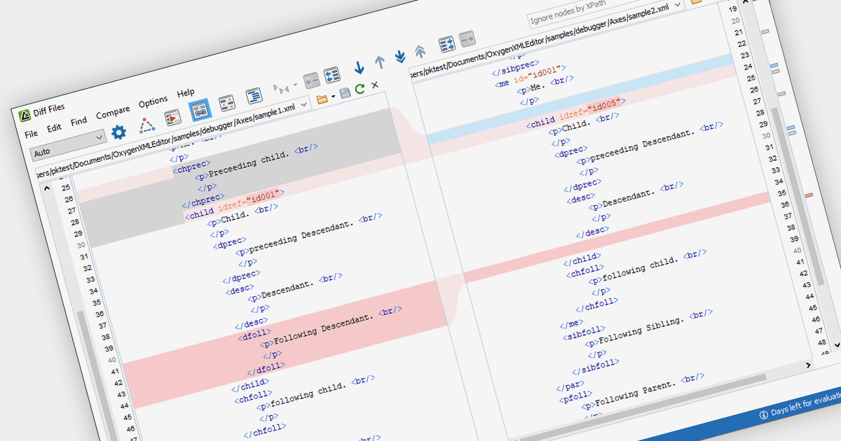 Analyze Changes Between XML Documents