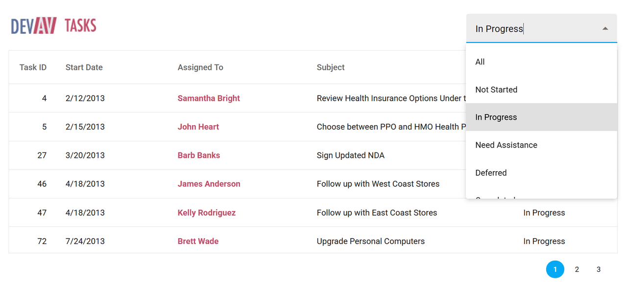 DevExtreme Angular Data Grid product image DevExtreme Angular Data Grid product image