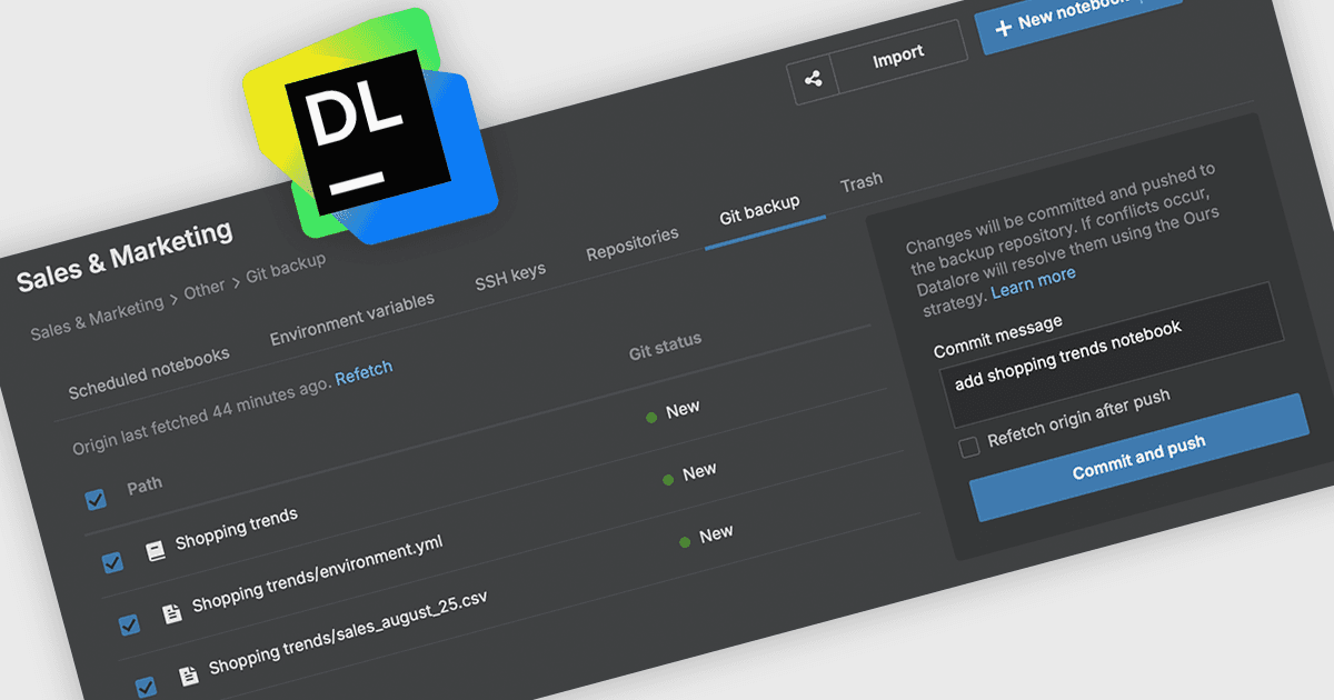 Maintain Data Science Workspaces with Git