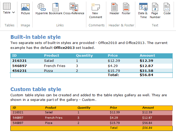 Telerik UI for WinUI WordsProcessing 產品圖片