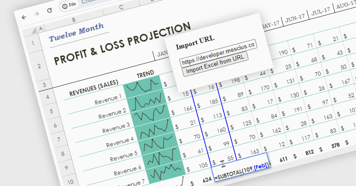 Read Excel XLSX Files from a URL Using JavaScript