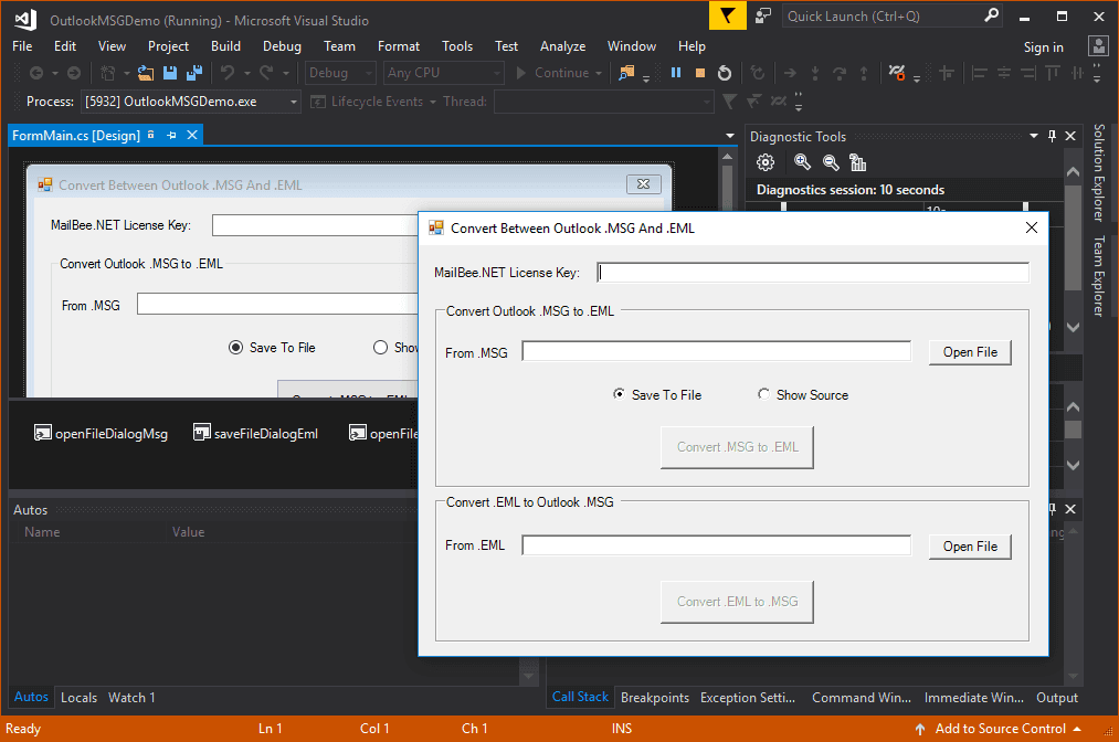 MailBee.NET Outlook Converter 产品图片