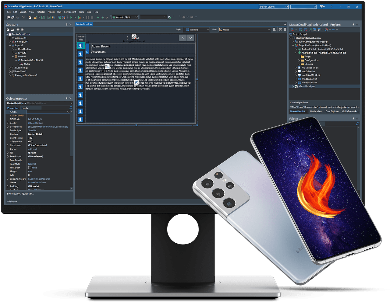 Build single-source multi-platform native apps with powerful visual design features.