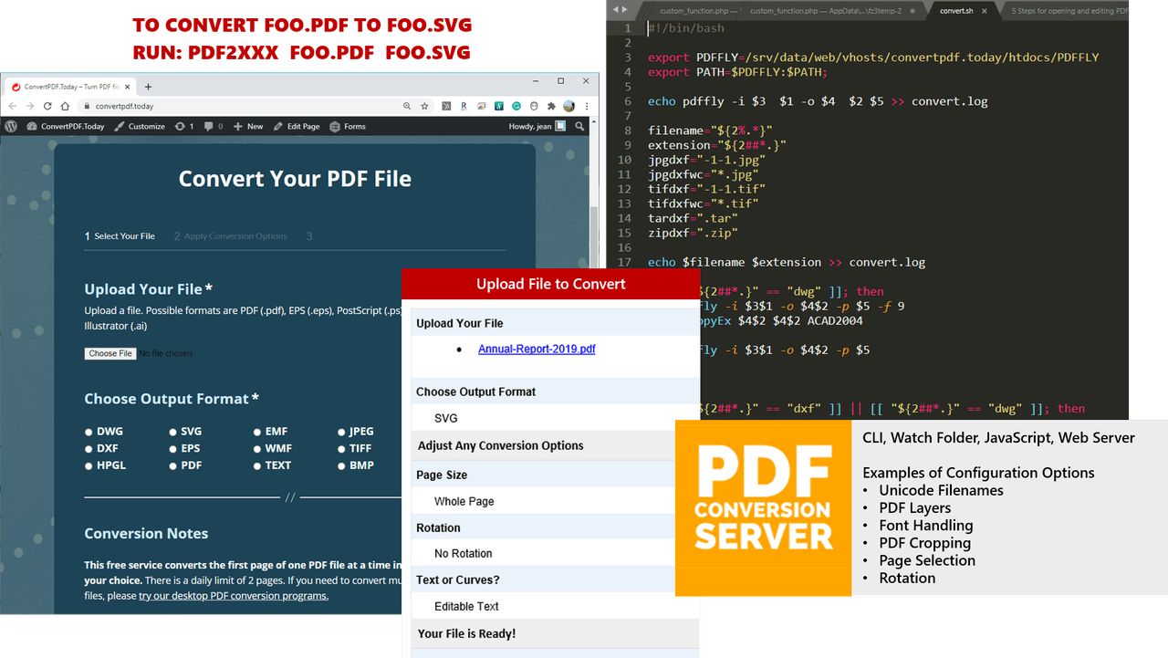Convert PDF and PostScript pages into industry-standard vector and raster formats.