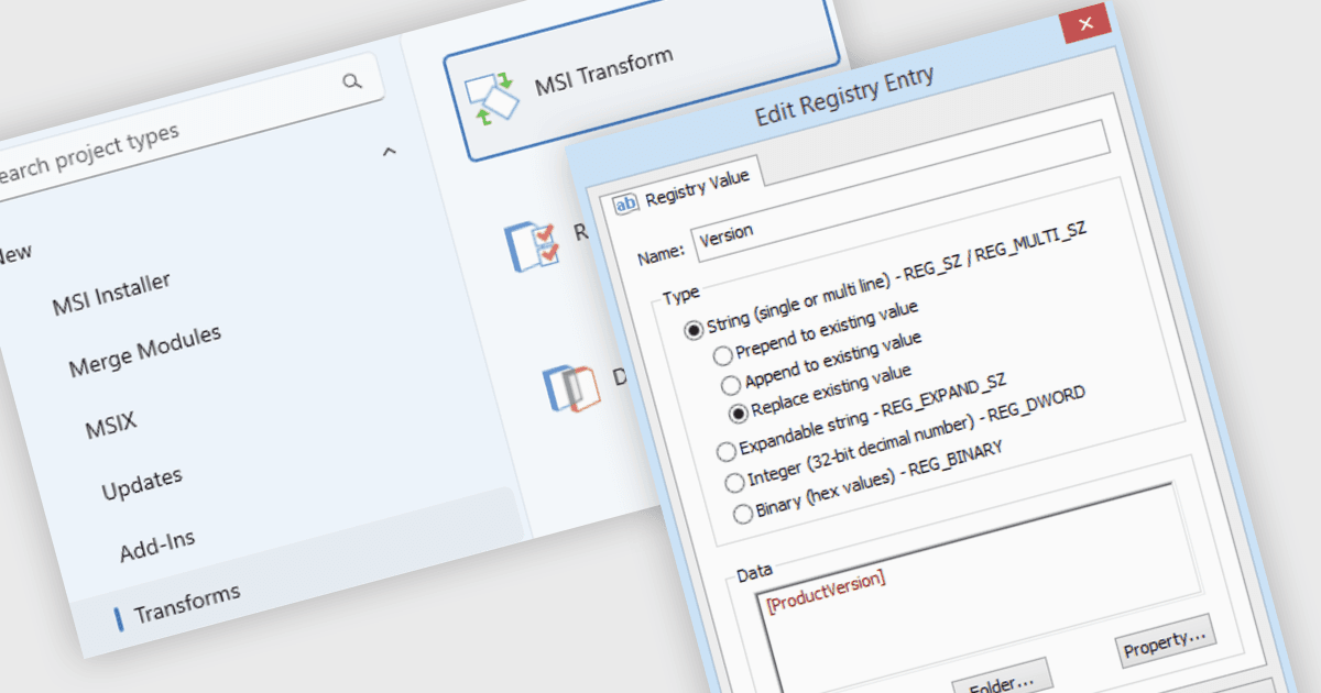 Configure Installations with MST Transforms