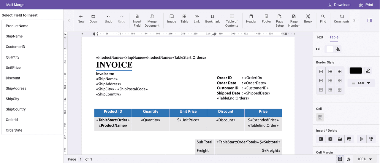 Syncfusion React DOCX Editor SDK product image