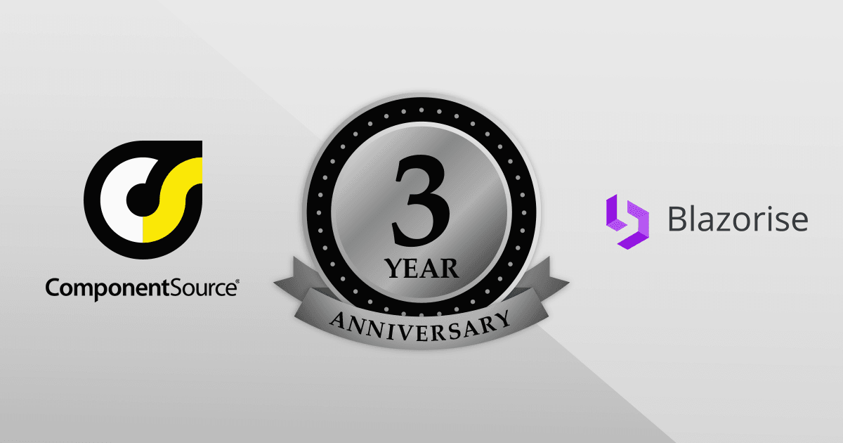 Celebrating 3 Year Partnership with Blazorise